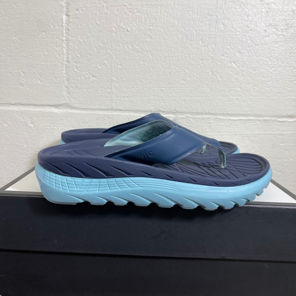 Vionic‎ Restore Navy Blue Recovery Thong Sandals Slip On Women's 10 US
